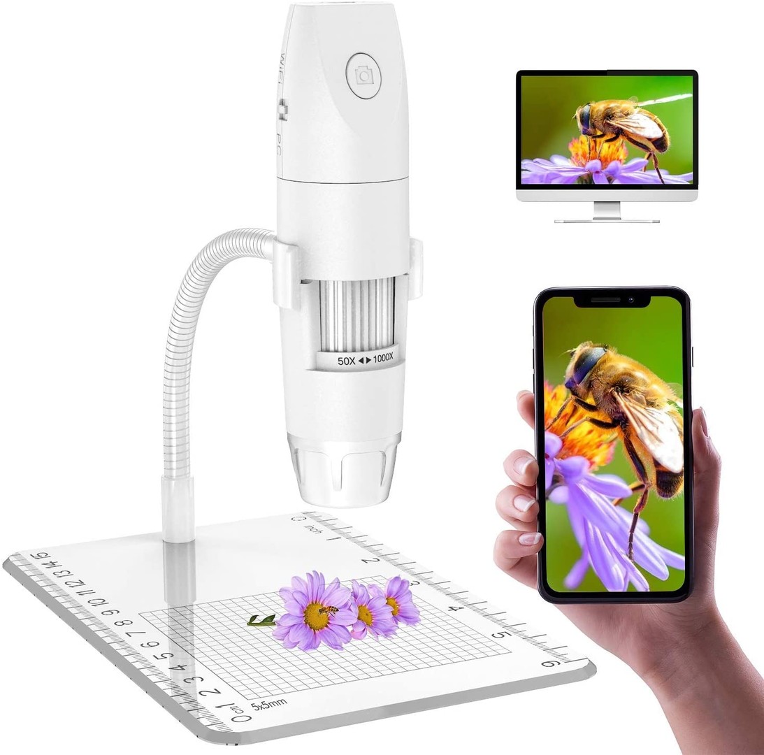 equipos profesionales - Microscopio Digital inalámbrico WiFi brazo Flexible USB para iPhone Android PC 5