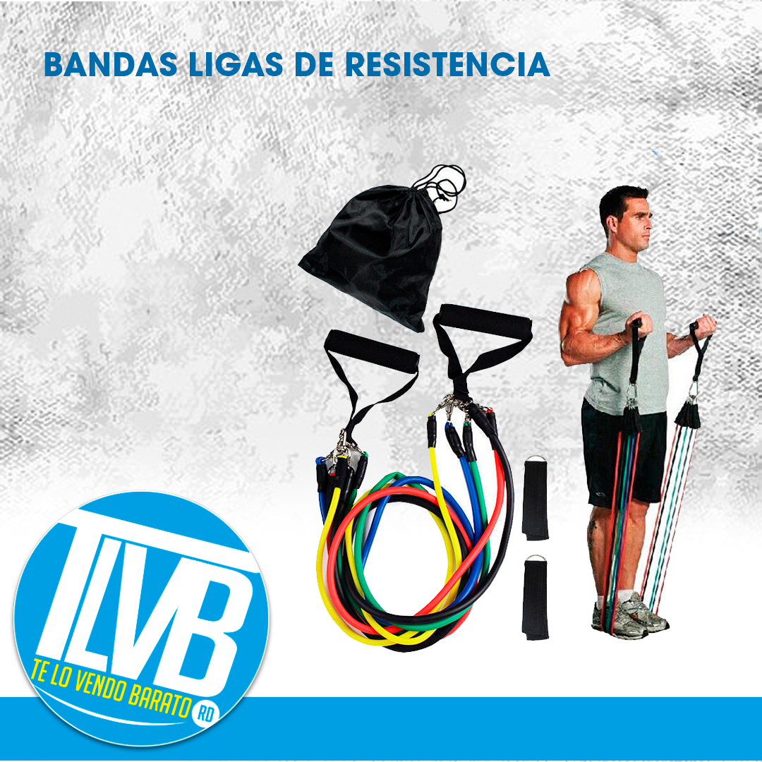 deportes - Juego Kit de bandas Elasticas de resistencia ejercicio Yoga Pilates Gym Ligas 0