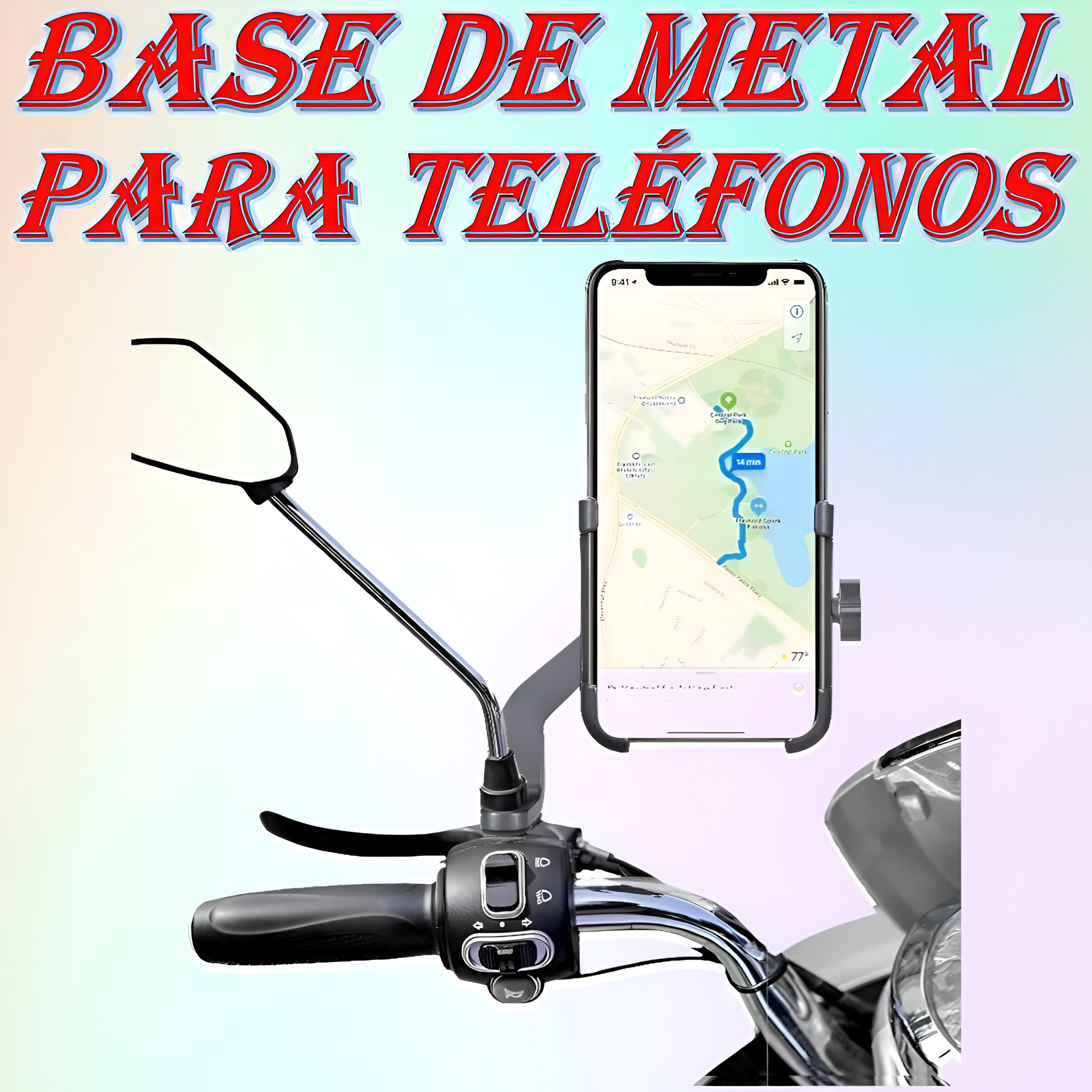 accesorios para vehiculos - 🎀 SOPORTE PARA CELULAR PARA MOTO | SOPORTE DE METAL PARA CELULAR PARA MOTO |  7