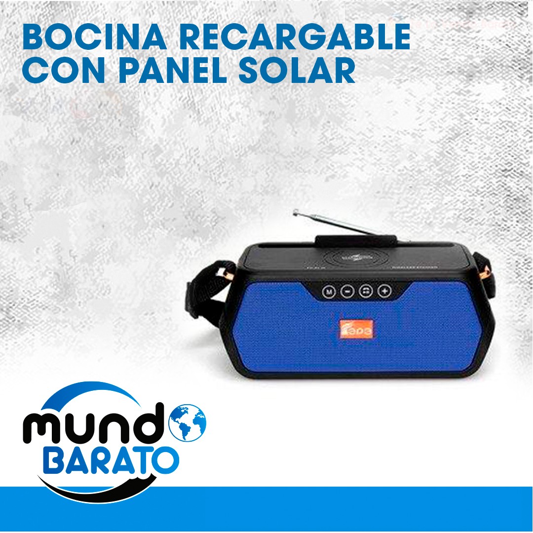 accesorios para electronica - Bocina con Panel Solar Recargable Portatil EPE