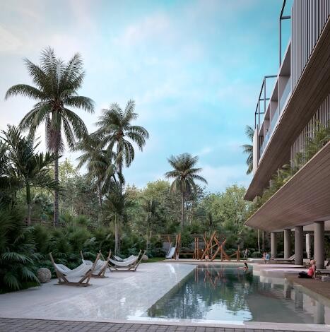 apartamentos - Proyecto en venta Punta Cana #24-395 dos dormitorios, balcón, BBQ, piscina, Gym
 8