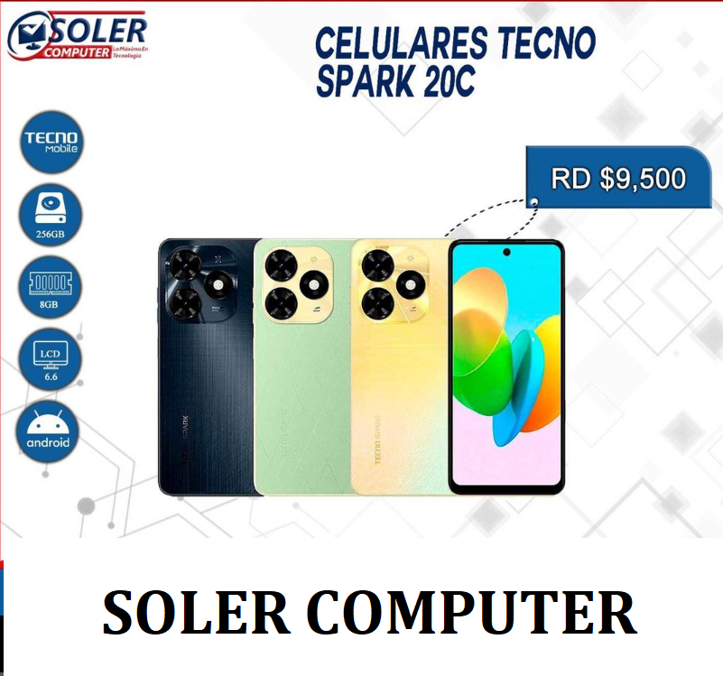 celulares y tabletas - CelularTecno Spark 20c 8gb Ram 256gb