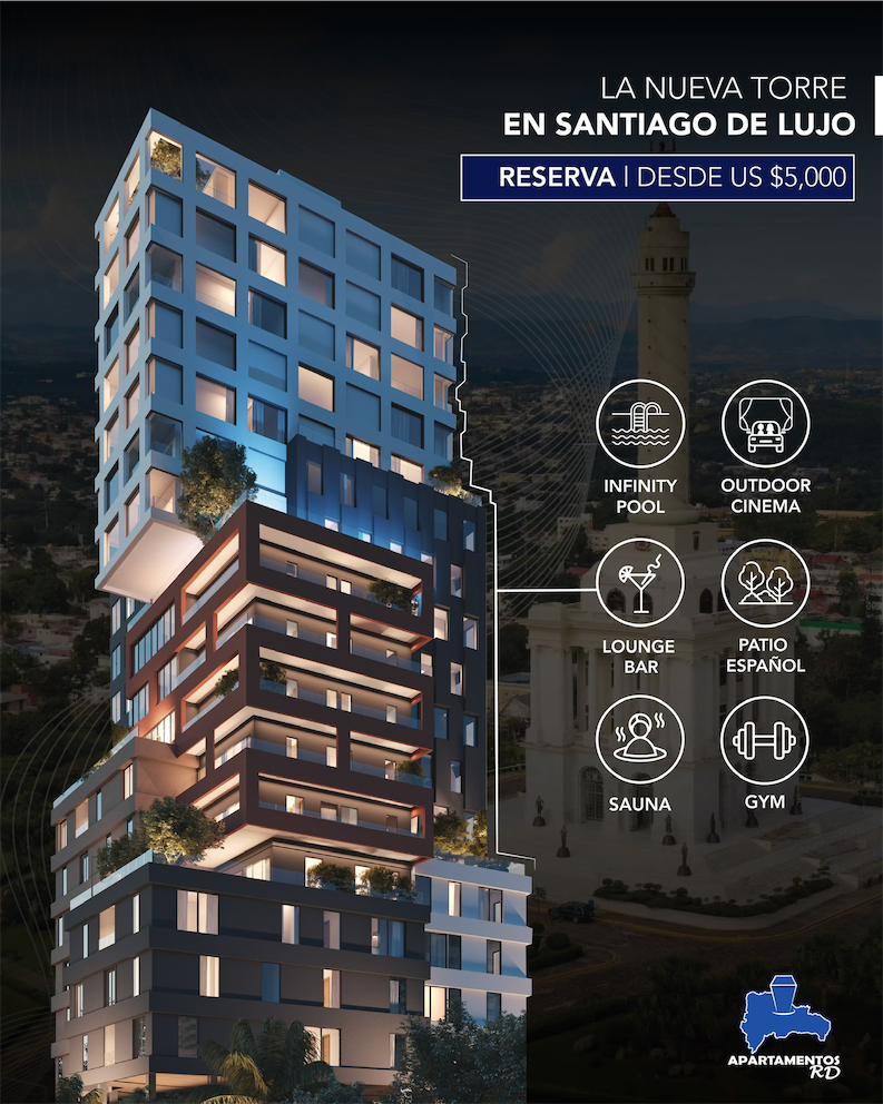 apartamentos - Lujosa torre en Santiago LEVEL PANORAMA apartamentos desde USD $191,800. 