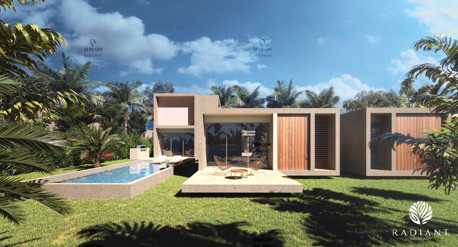 casas vacacionales y villas - Fabulosa Ecovilla Sonnet de 1 piso y Diseño Único