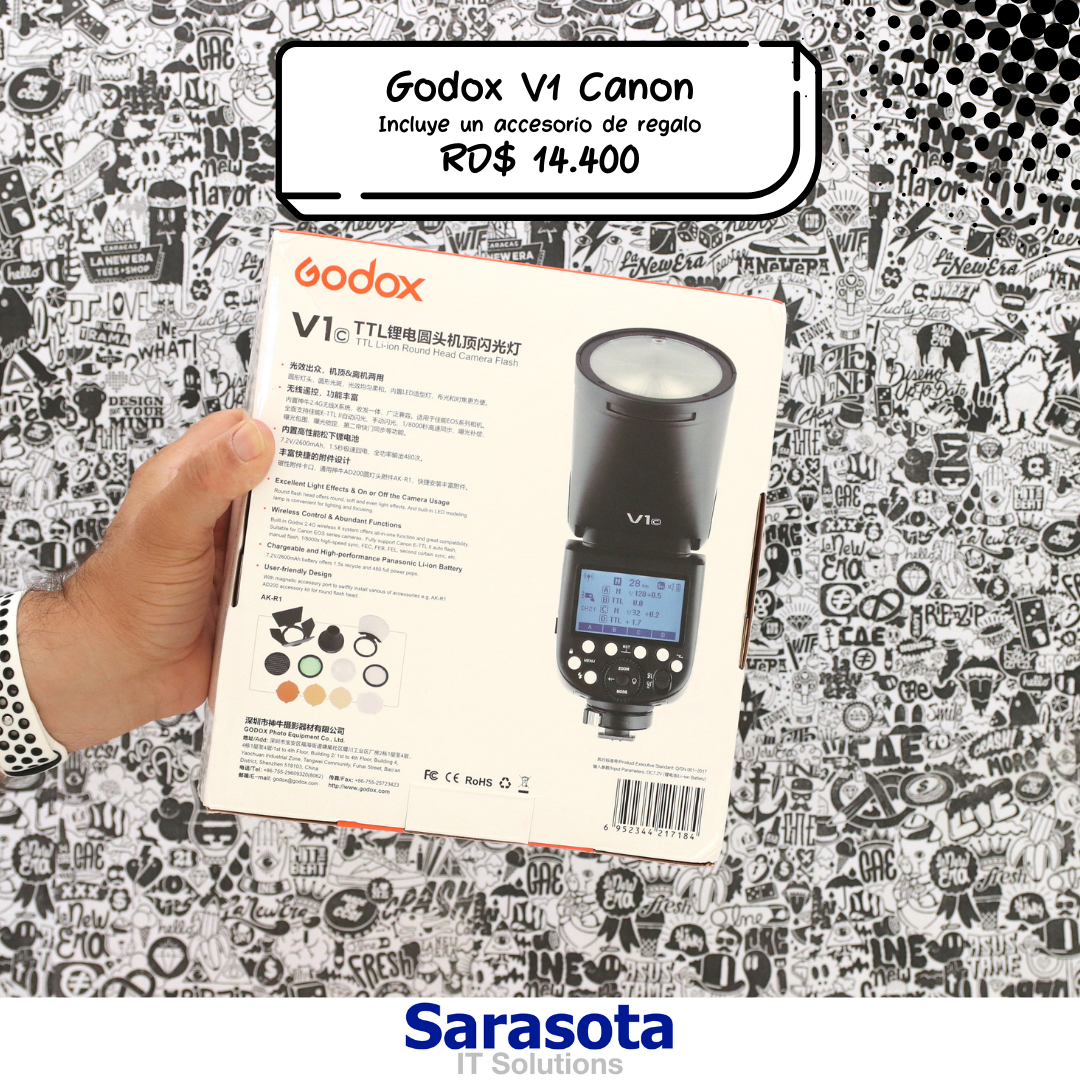 camaras y audio - Godox V1 para Canon (Incluye gelatinas) 1