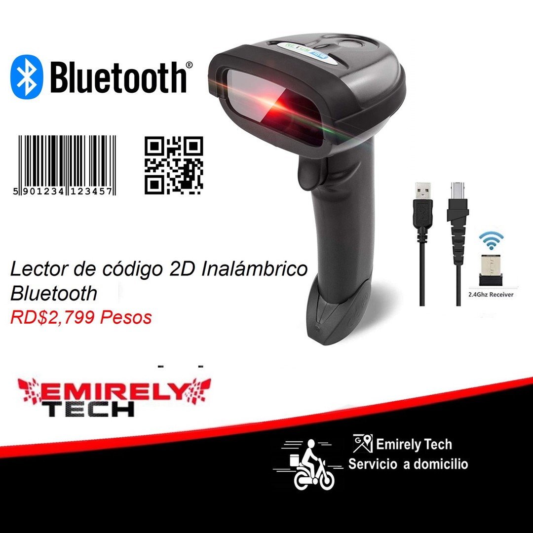 impresoras y scanners - Lector De Codigo 2D De Barra inalambrico Bluetooth Para Puntos De Ventas