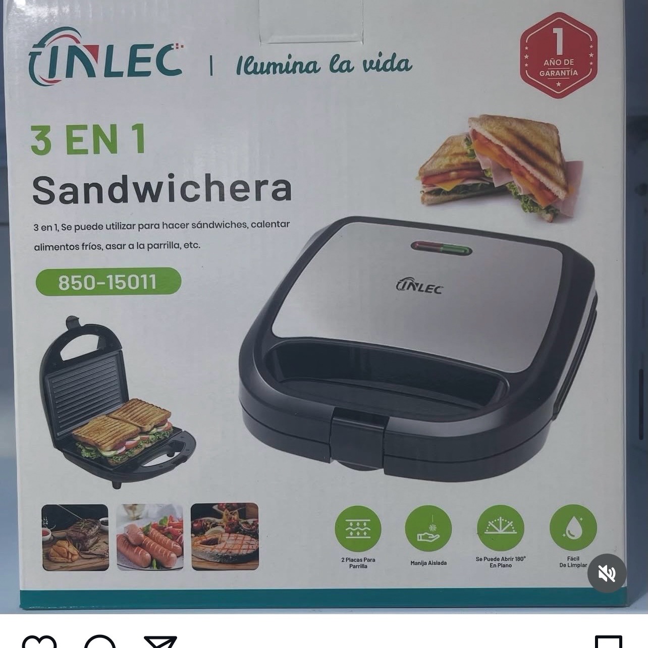 electrodomesticos - Sandwichera 3 en 1 