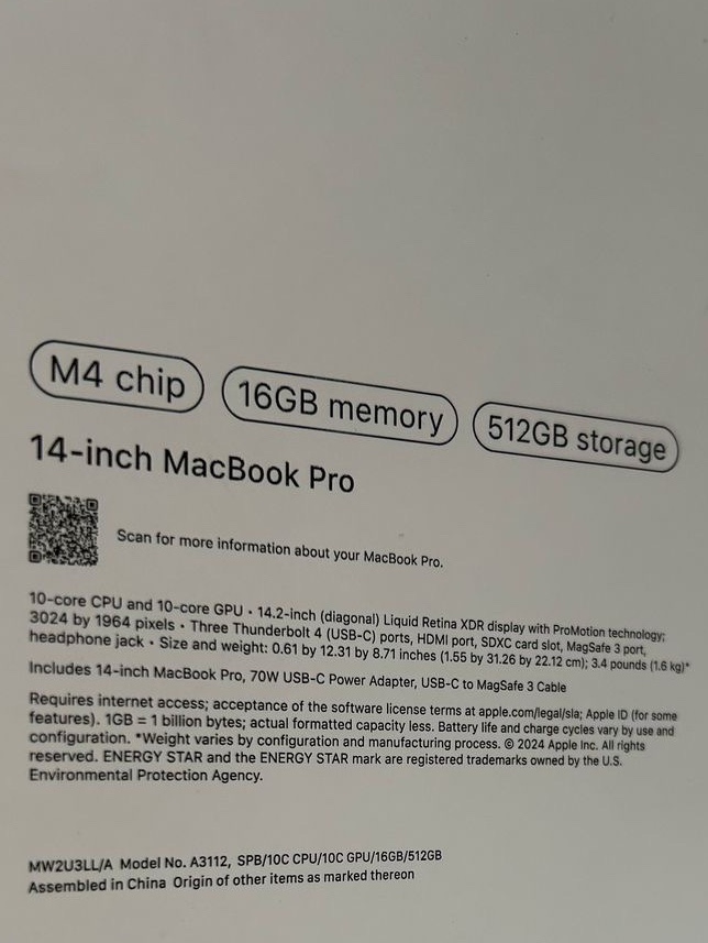 computadoras y laptops - MacBook Pro M4 14" 512GB 16GB RAM SELLADA  OFERTA 🔥‼️ 1