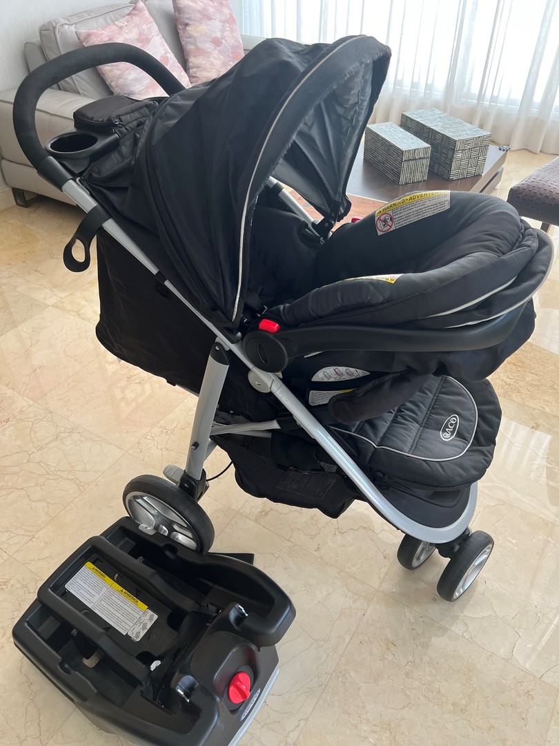 coches y sillas - Coche y Cargador de Bebé GRACO (con base estabilizadora para vehículo) 1
