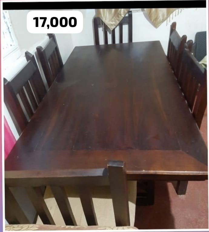 muebles y colchones - Comedor de Roble 6 sillas