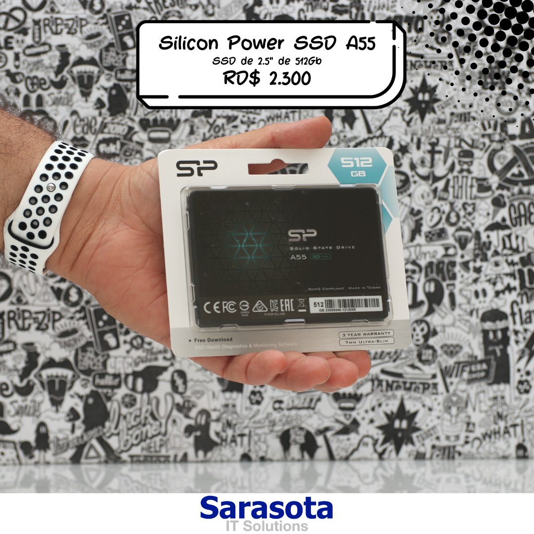 accesorios para electronica - SSD 512Gb Disco Estado Sólido marca Silicon Power con garantía de 1 año