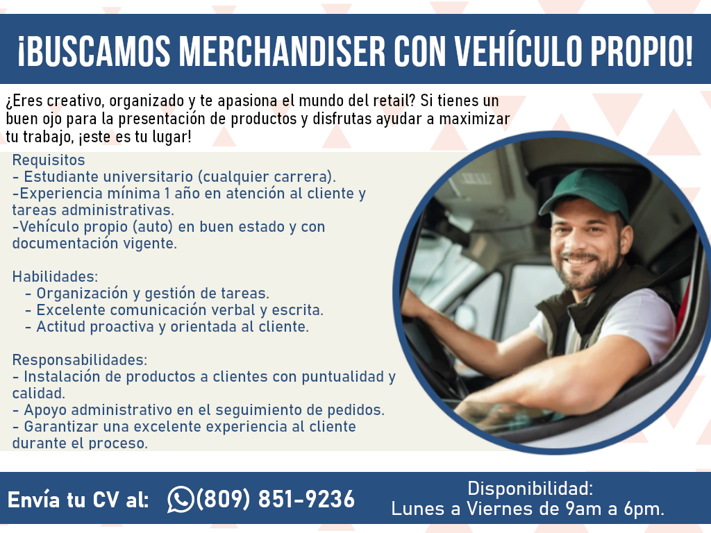 empleos disponibles - ¡Buscamos Merchandiser!