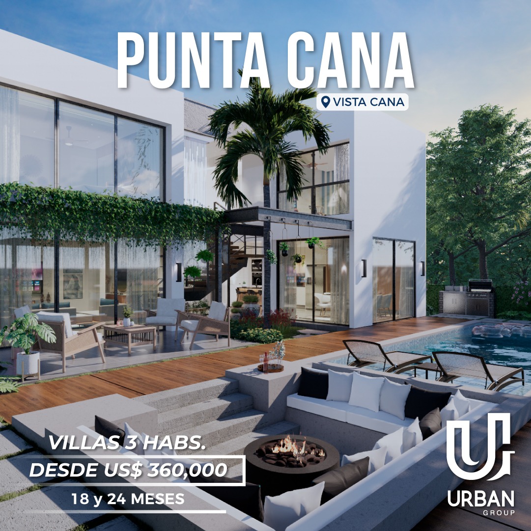 casas vacacionales y villas - Villas de 3 Habitaciones en Vistacana Punta Cana  1