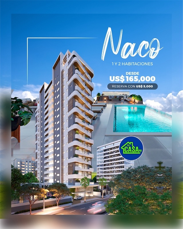 apartamentos - Apartamentos de 1 y 2 habitaciones en Naco🏢🤩📍