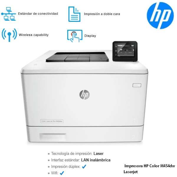 impresoras y scanners - Impresora Laser a Color HP Color LaserJet Pro M454dw.duplex,wi-fi  0
