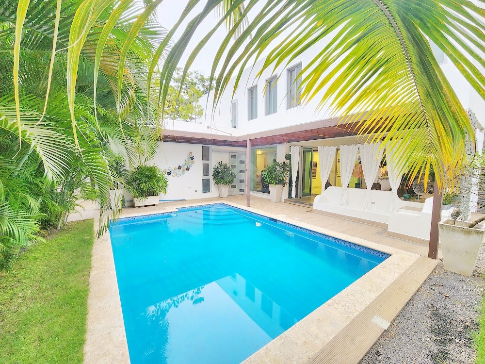 casas - MODERNA CASA PATIO Y PISCINA PROYECTO CERRADO LOS SAMANES SANTIAGO  1