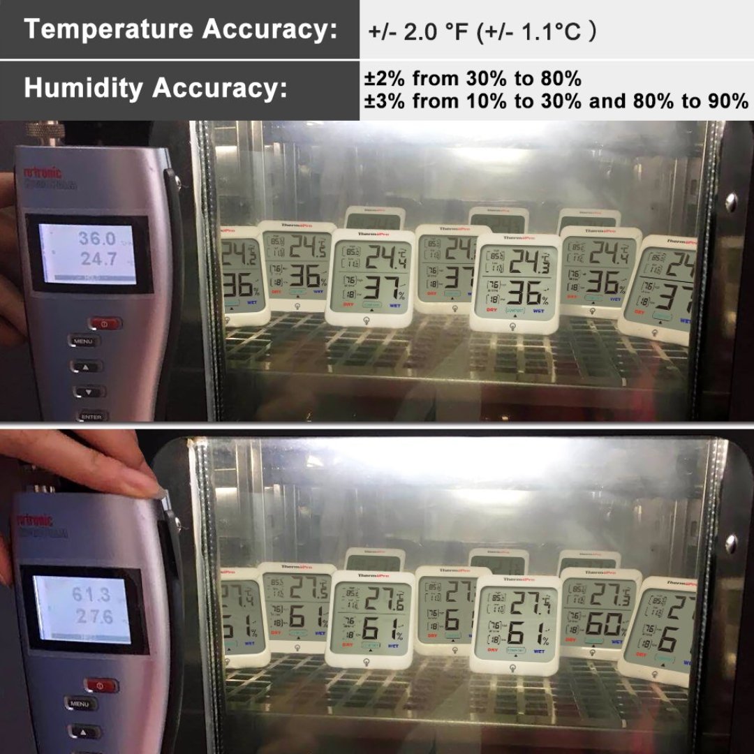 equipos profesionales - Termohigrómetro Digital Mod. Tp-53 Termómetro y higrómetro ThermoPro 4