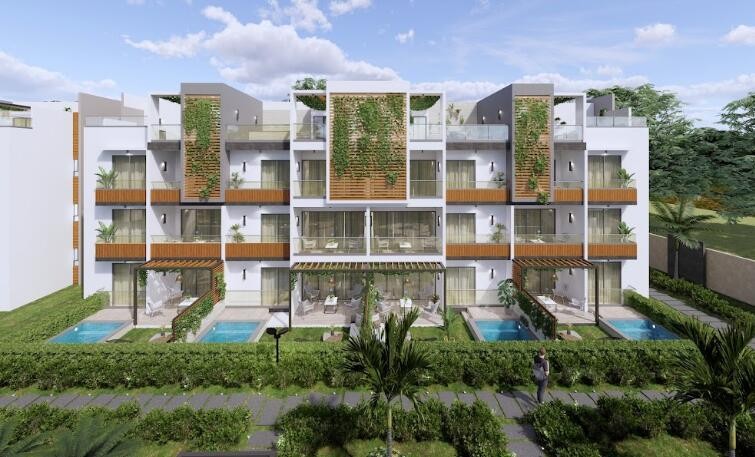 apartamentos - Proyecto en venta Punta Cana #24-318 dos dormitorios, gimnasio, 2 piscinas.
 7