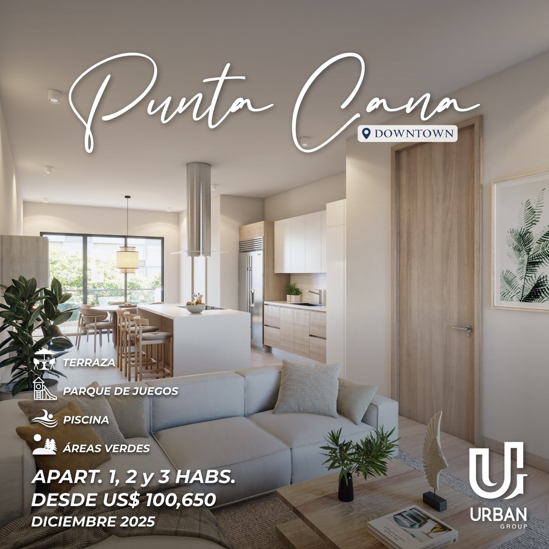 apartamentos - Apartamentos de 1, 2 y 3 Habs desde US$100,650 En Downtown Punta Cana 2