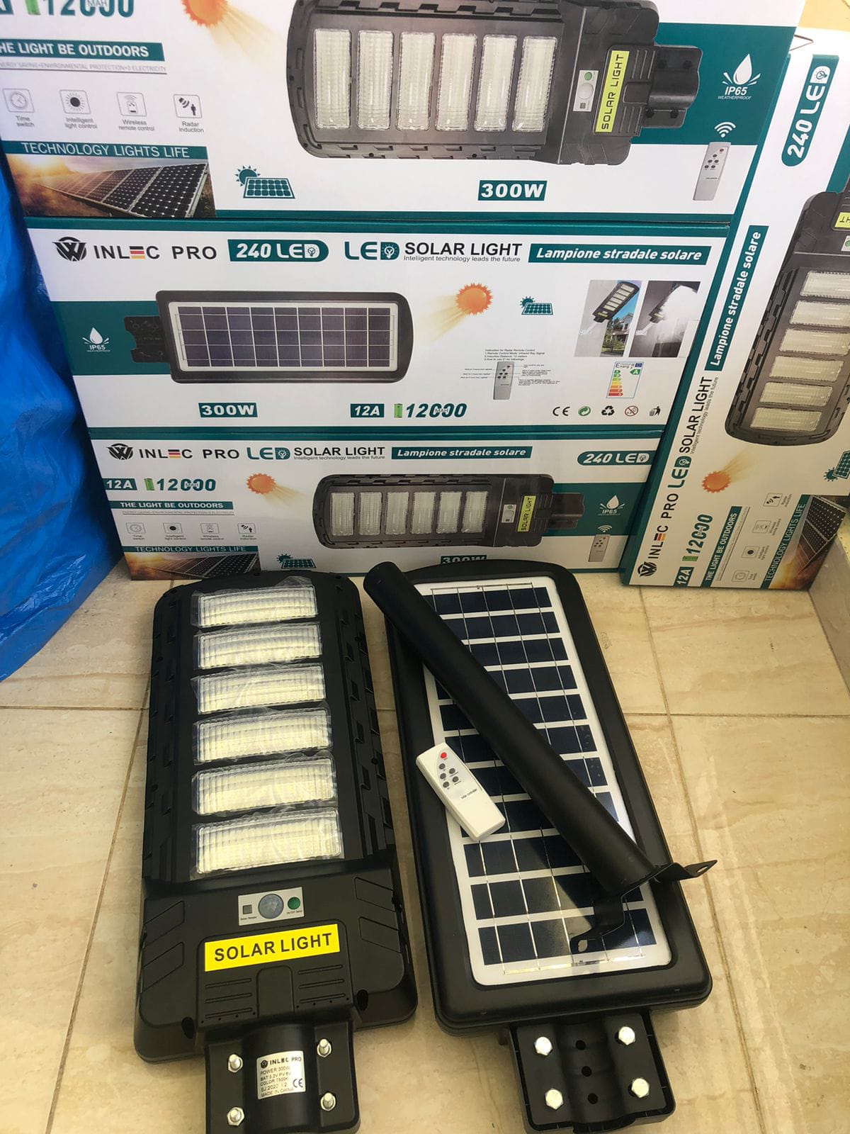 herramientas, jardines y exterior - Lampara led solar 300w