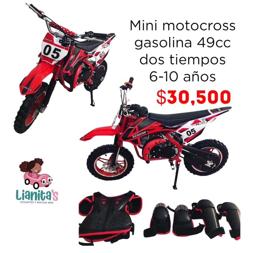 juguetes - Motocross de gasolina 49 cc 2 tiempos para niños hasta 10 años Nuevas 
