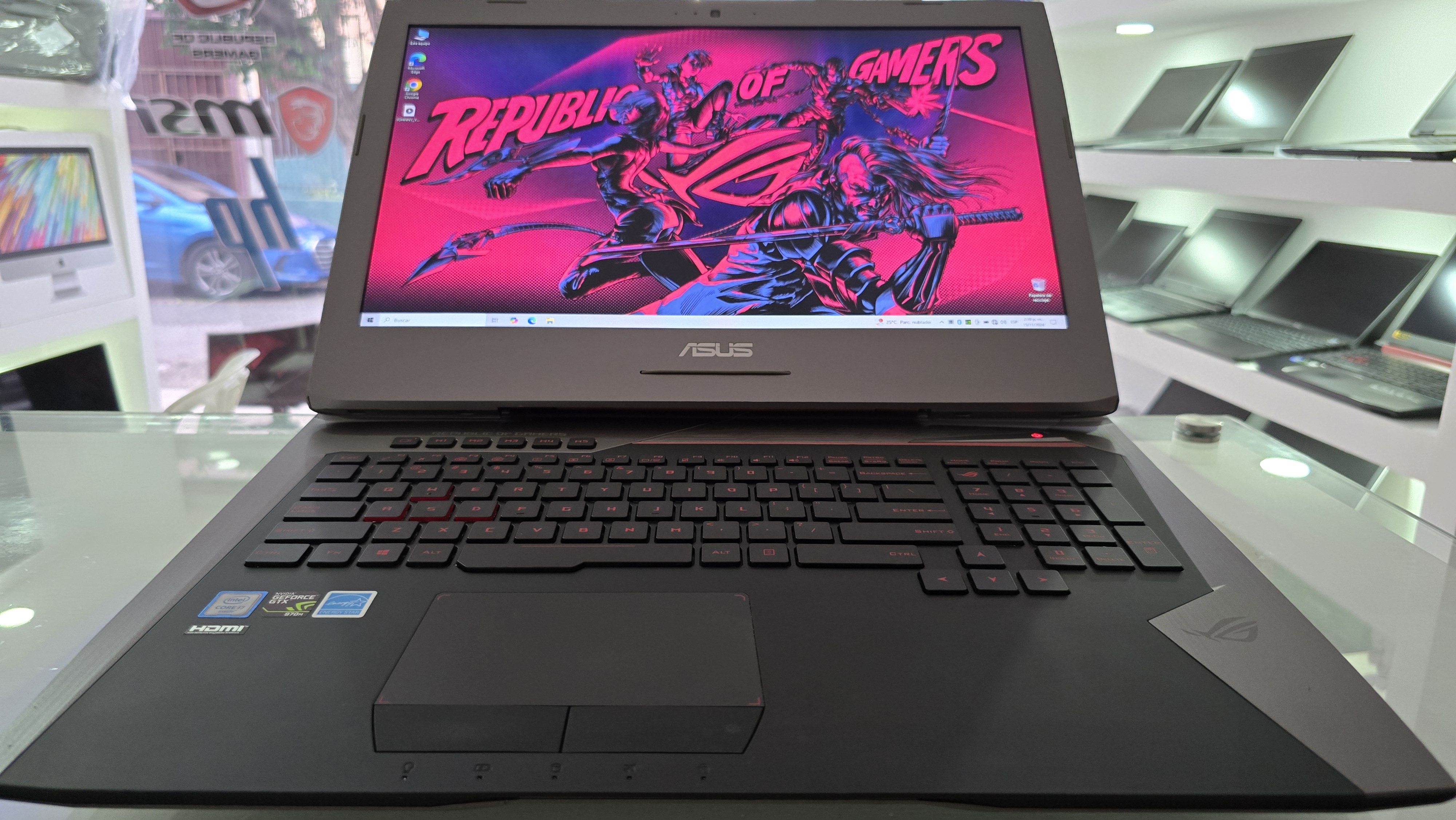 computadoras y laptops - Asus Gaming 17.3 Pulg Core i7 Ram 24gb ddr4 Disco 1100gb Nvidea Gtx 970m 6gb 0