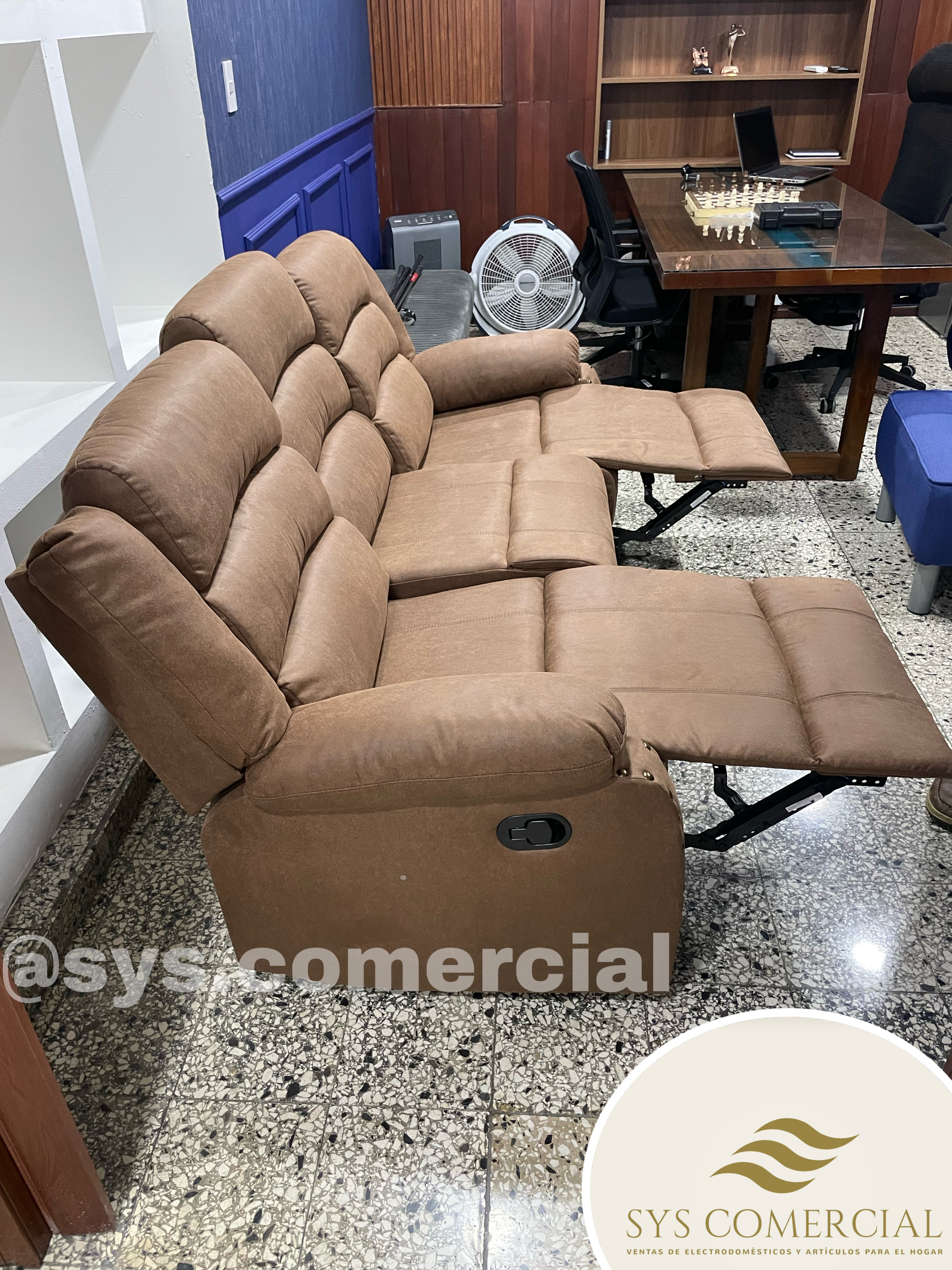 muebles y colchones - Sillón Reclinable Tres Asientos ✅ 3