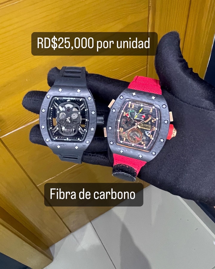 joyas, relojes y accesorios - Relojes Richard Mille Case fibra de carbono De oportunidad  1