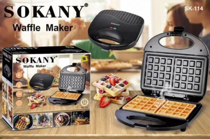 electrodomesticos - Waflera Sokany SK-114 - maquina para hacer wafler 0