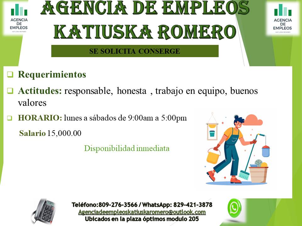 empleos disponibles - conserje  1