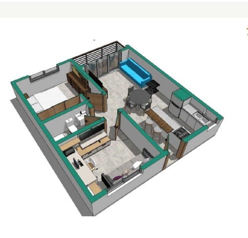 apartamentos - Proyecto en venta Punta Cana  #23-74 un dormitorio, áreas sociales, ascensor.
 7