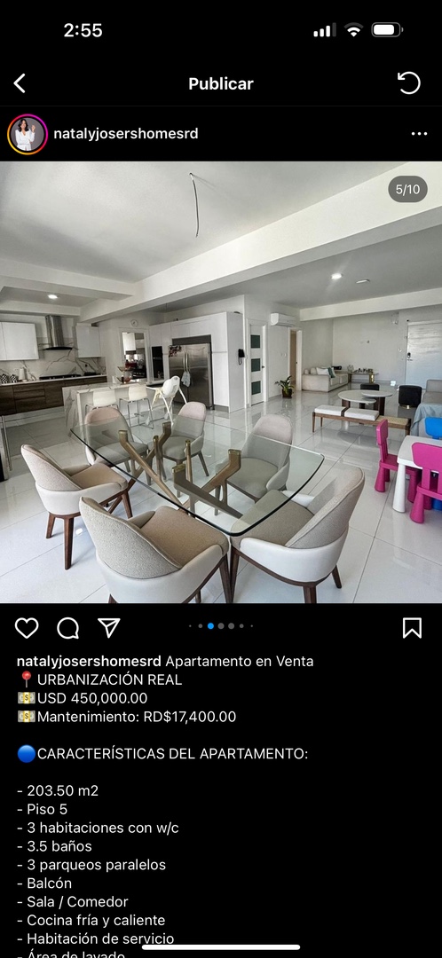 apartamentos - Vendo urbanización real piso 5 tres habitaciones con su baño tres parqueos balco 9