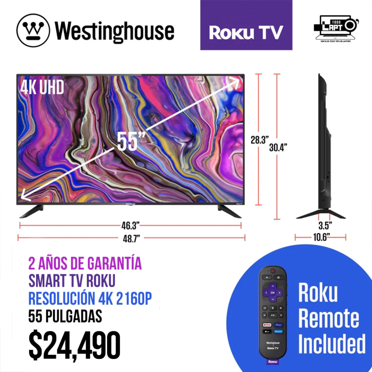 tv - Smart TV 55 4k westinghouse  1