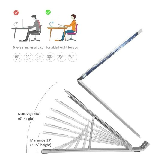 otros electronicos - Base Soporte ajustable para Laptop Mac, Dell, Surface y otros 8