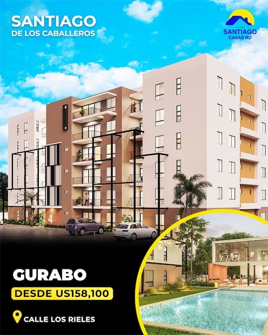 apartamentos - Proyecto de Apartamentos en Gurabo Santiago. Torres de 6 Niveles en Los Rieles. 2