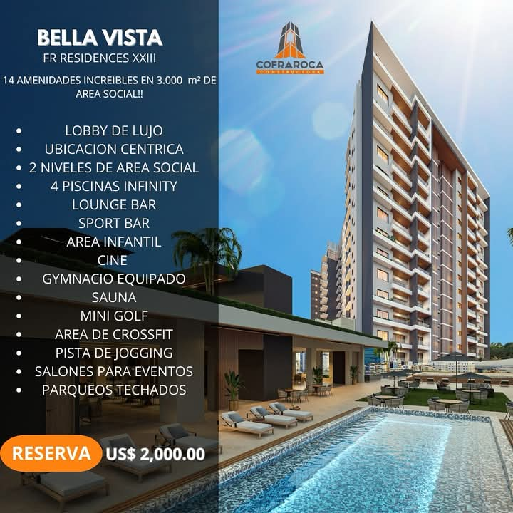 apartamentos - DIOS Llegó FR RESIDENCES XXIII 📍Bella Vista 