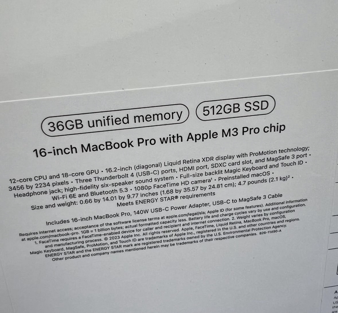 computadoras y laptops - MACBOOK PRO M3 PRO 16" 512GB 36GB RAM SELLADA OFERTA🔥 1