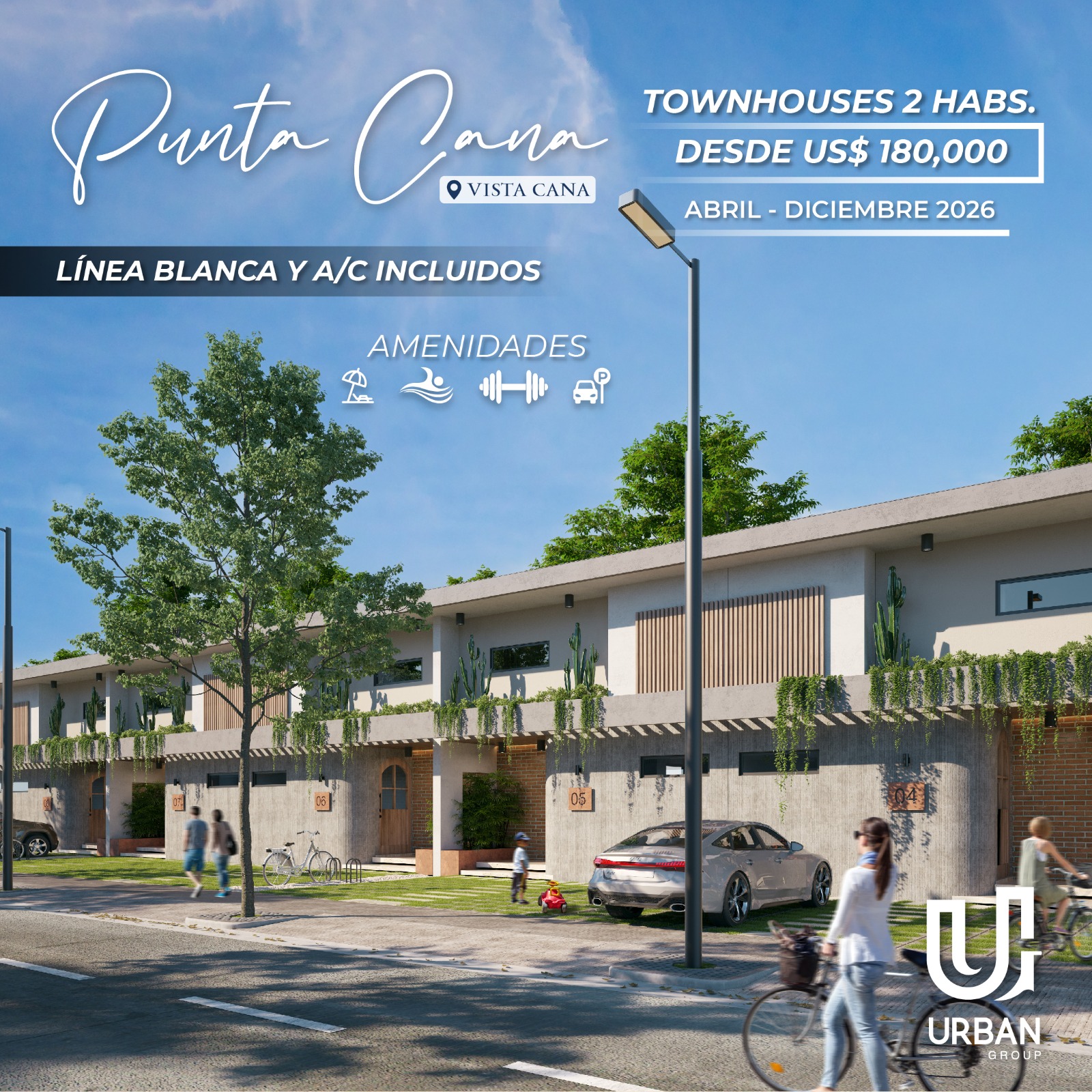 casas vacacionales y villas - Townhouses 2 habs en Vistacana 1