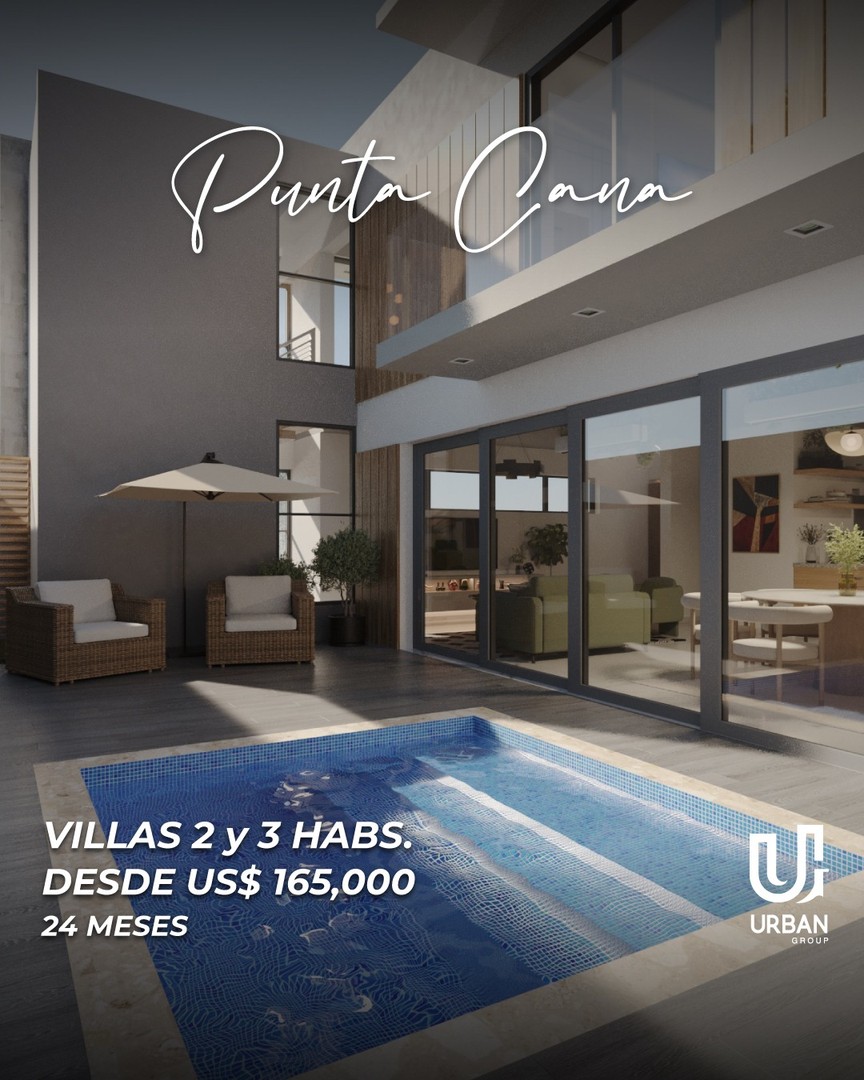casas vacacionales y villas - Villas de 2 y 3 Habitaciones desde US$165,000 en Punta Cana 2