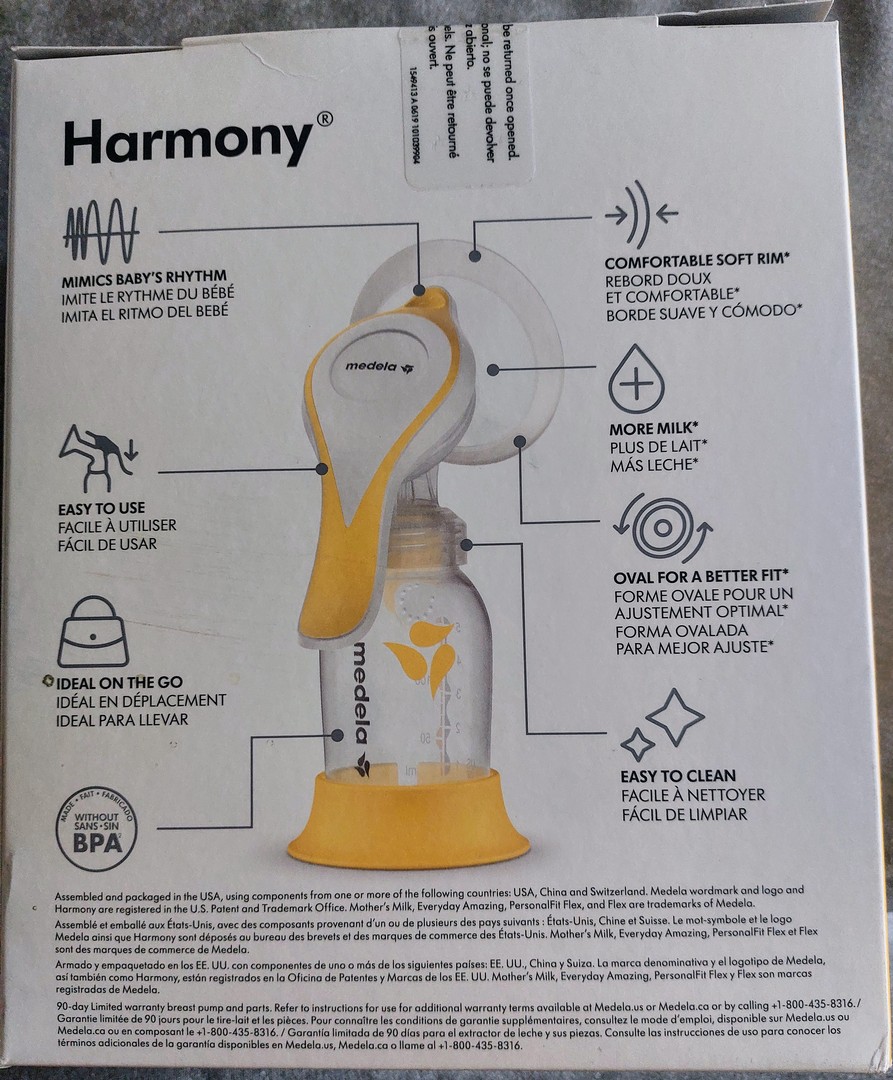 cuidado y nutricion - Medela Harmony Extractor Manual 3