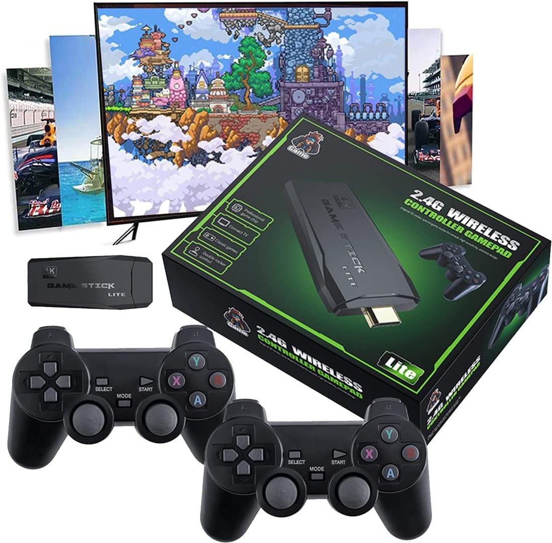 consolas y videojuegos - Consola de juegos inalámbrica Retro Stick de 64 GB, 4k HDMI más de 10k de juegos 4