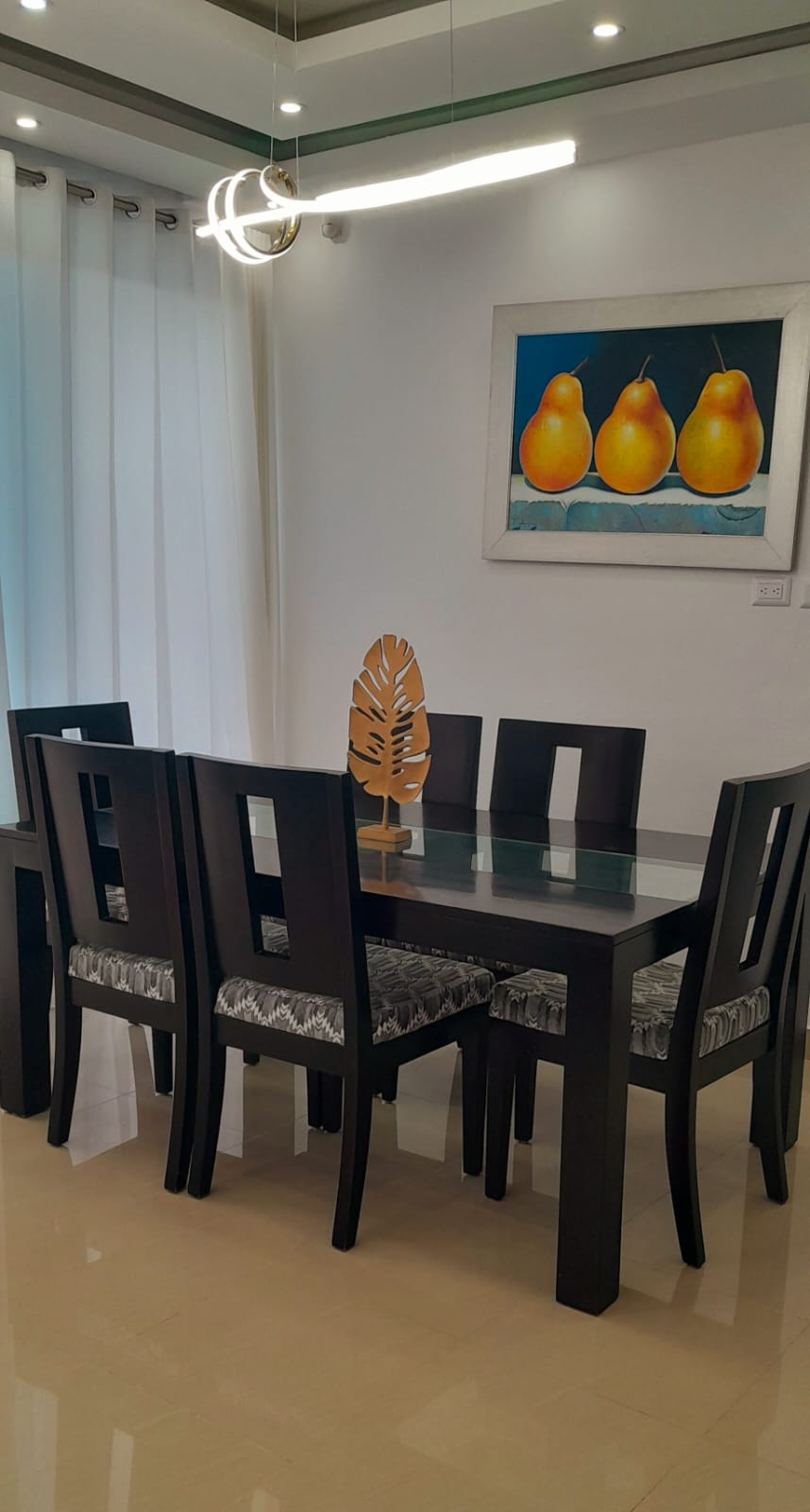 muebles y colchones - Juego de Comedor Caoba 1