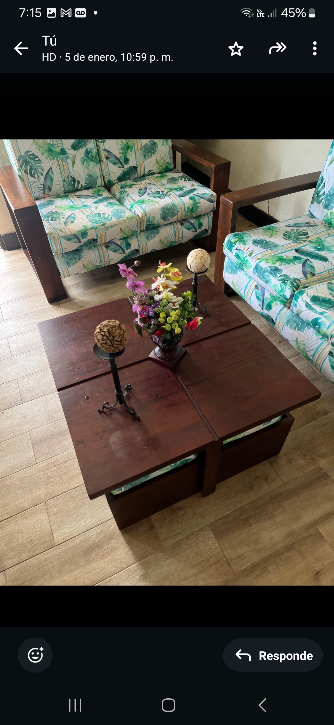muebles y colchones - DE OPORTUNIDAD HERMOSO JUEGO DE SALA ONTERRAZA EN CAOBA 100%
