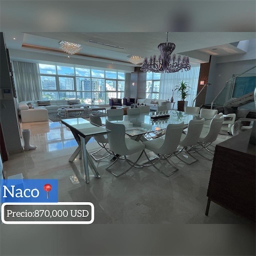 apartamentos - Ventas de apartamento tipo penthouse con 700mts sector naco con jacuzzi