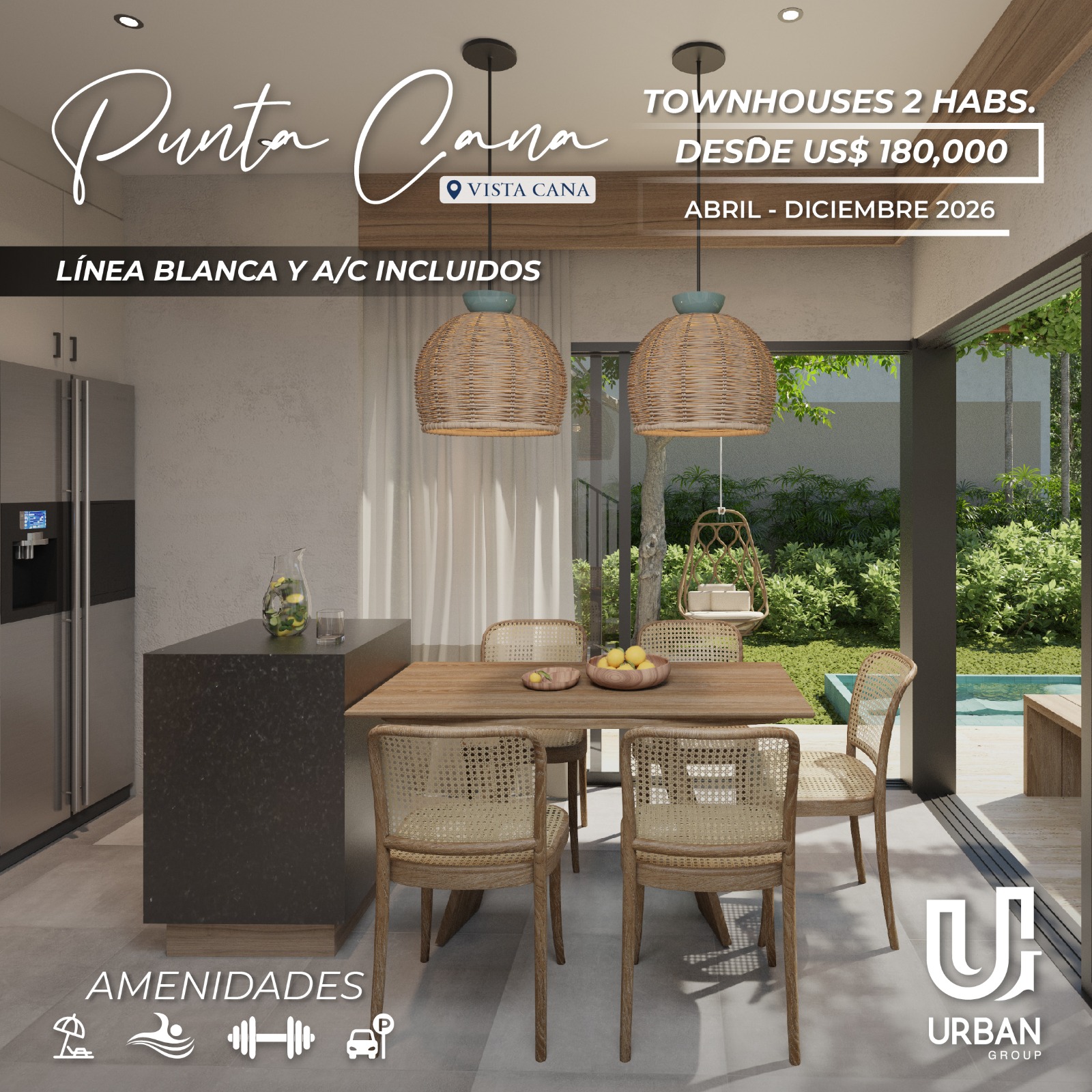 casas vacacionales y villas - Townhouses 2 habs en Vistacana 3