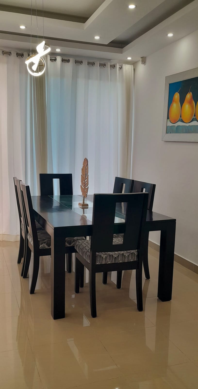 muebles y colchones - Juego de Comedor Caoba 2