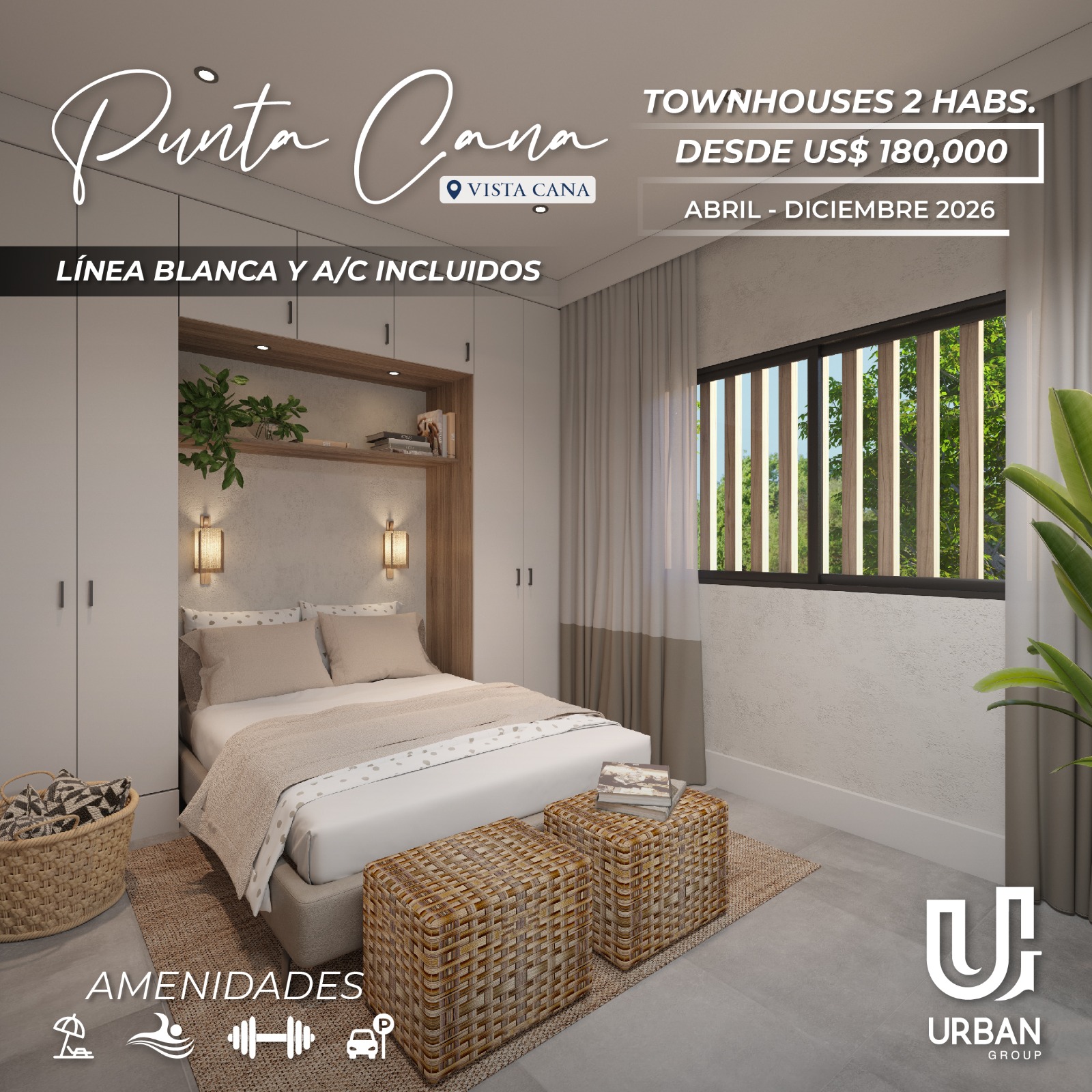 casas vacacionales y villas - Townhouses 2 habs en Vistacana 4