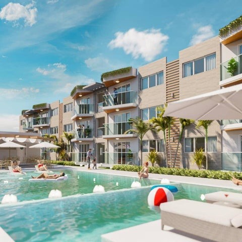 apartamentos - Proyecto en venta Punta Cana #22-2201 un dormitorio, excelentes áreas sociales. 2