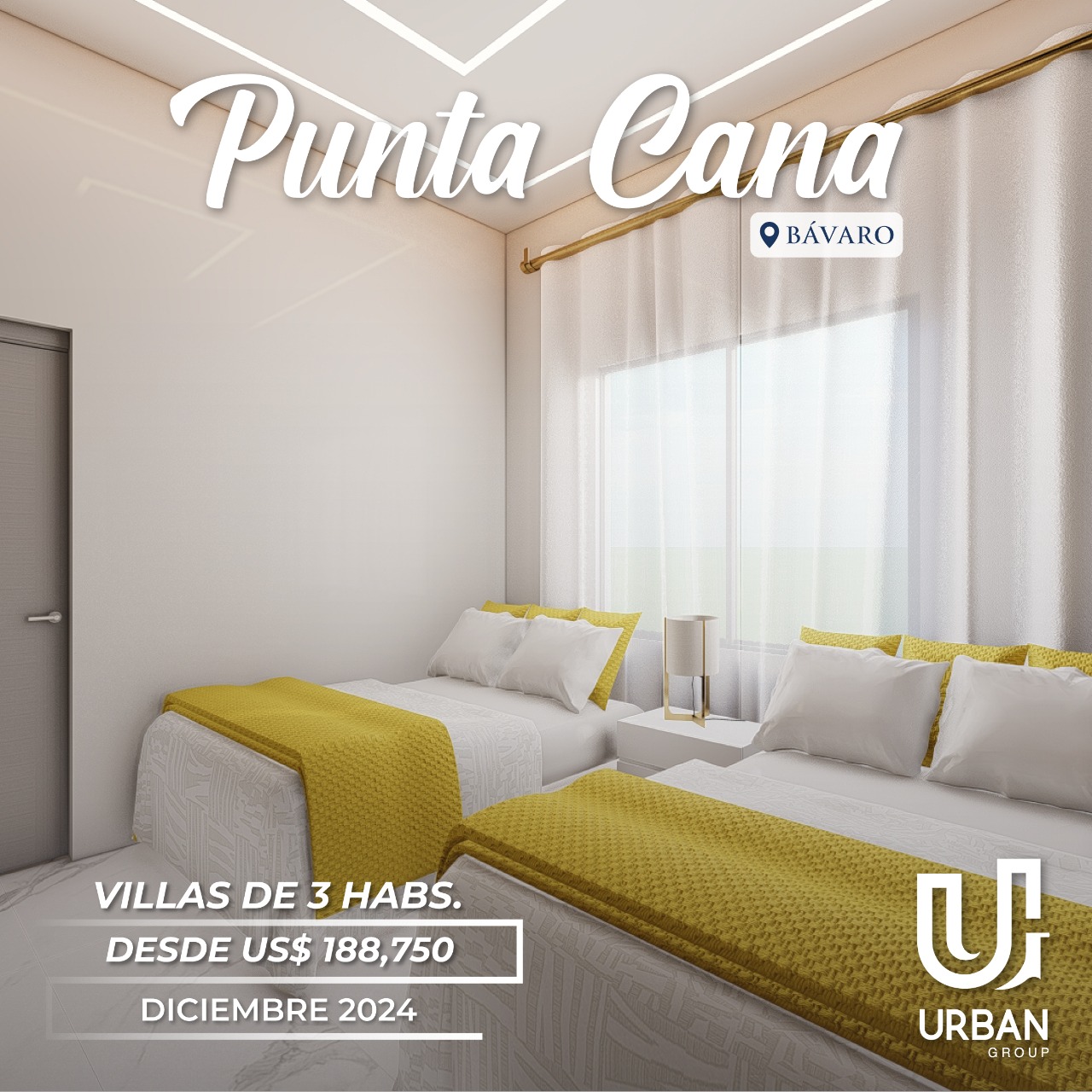 casas vacacionales y villas - Villas Con Piscina 3 Habitaciones en Punta Cana  2