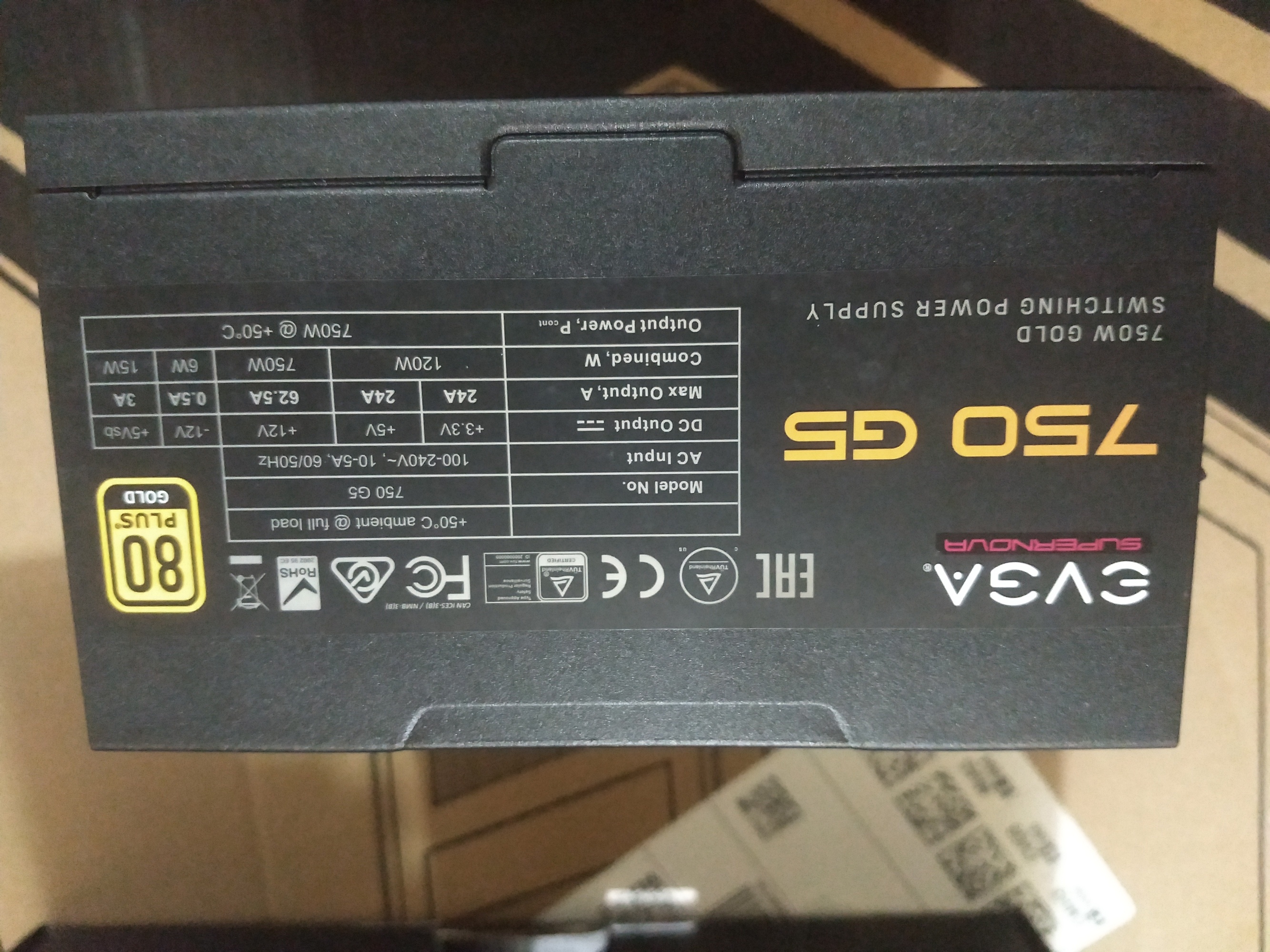 computadoras y laptops - Power Supply EVGA SuperNOVA 750W 80 Plus Gold 3